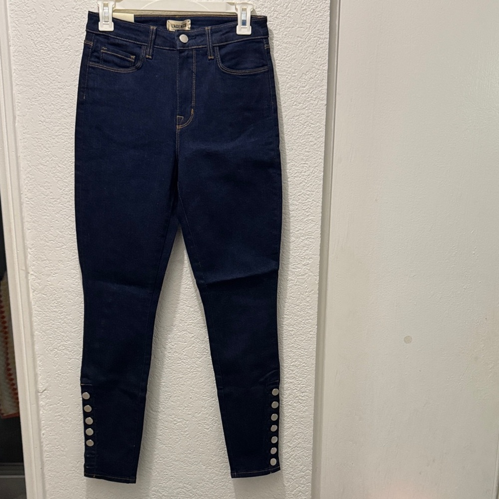 L’agence jeans dark wash high rise skinny size 27